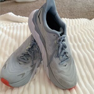 Hoka Blue and White Athletic Shoes